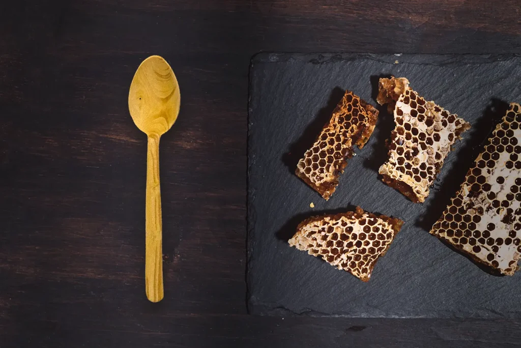 wooden honey spoon