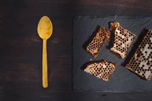 wooden honey spoon