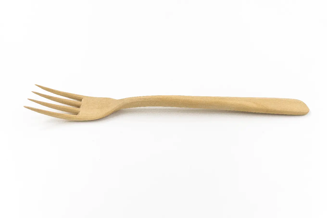 Handmade Boxwood Fork - 8" Natural Wooden Serving Fork