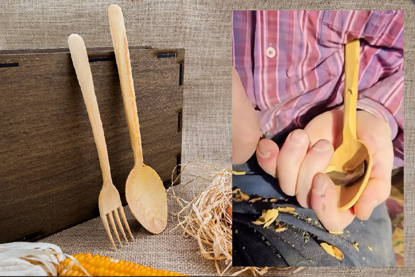 Handmade Boxwood Fork - Image 2